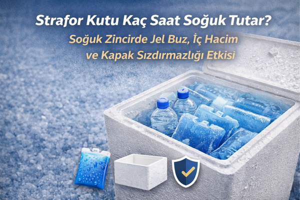 Read more about the article Strafor Kutu Kaç Saat Soğuk Tutar? Soğuk Zincirde Jel Buz, İç Hacim ve Kapak Sızdırmazlığı Etkisi