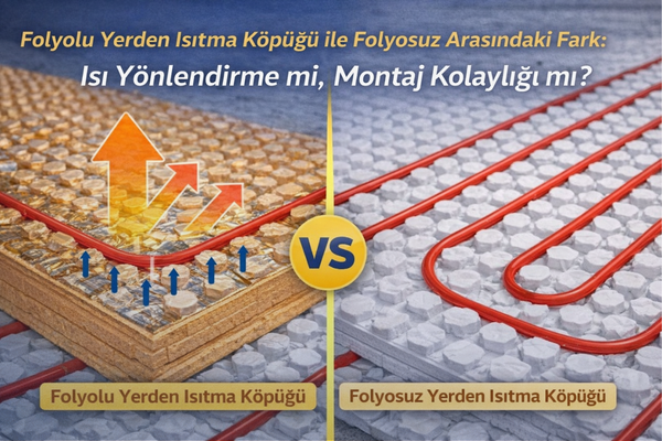 Read more about the article Folyolu Yerden Isıtma Köpüğü ile Folyosuz Arasındaki Fark: Isı Yönlendirme mi, Montaj Kolaylığı mı?