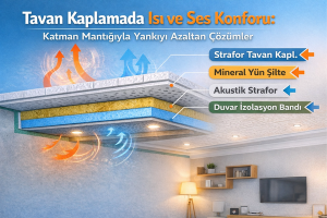 Read more about the article Tavan Kaplamada Isı ve Ses Konforu: Katman Mantığıyla Yankıyı Azaltan Çözümler