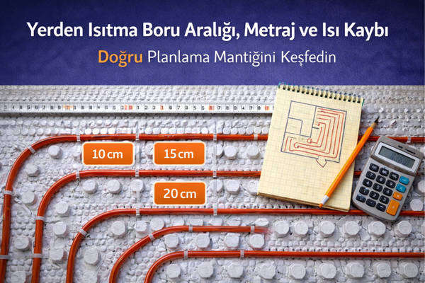 Read more about the article Yerden Isıtma Boru Aralığı, Metraj ve Isı Kaybı: Basit Hesap Mantığıyla Planlama